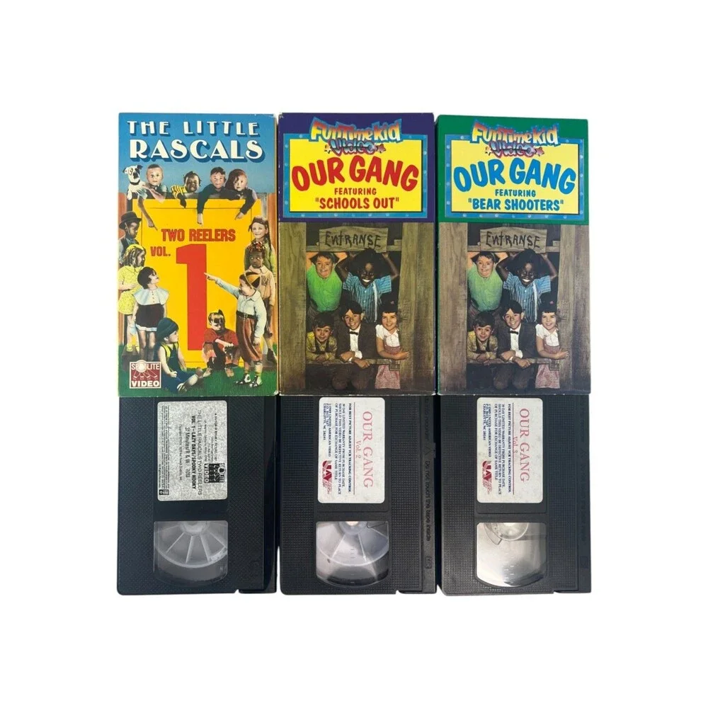 THE LITTLE RASCALS / OUR GANG TV Show & Movie Lot 7 VHS Tapes 80s 90 Tested